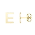 thumbnail image 1 of JewelStop 14K Yellow Gold 6.4x5.5mm Polished Initial-E Post Earrings With Push Back Clasp, 1 of 5