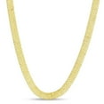 thumbnail image 1 of JewelStop 14K Yellow Gold 7mm Bismark Chain Bracelet 7.25 inches, Pear Shaped Lobster Clasp - 3.1gr., 1 of 6