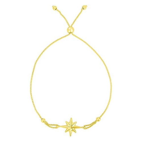 JewelStop 14K Yellow Gold Friendship Bracelet, Draw String Clasp - 9.25 Inches