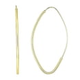 thumbnail image 1 of JewelStop 14K Yellow Gold Marquise Fashion Hoop Earrings with Medium and Endless Clasp for Women - 1.20gr, 1 of 6
