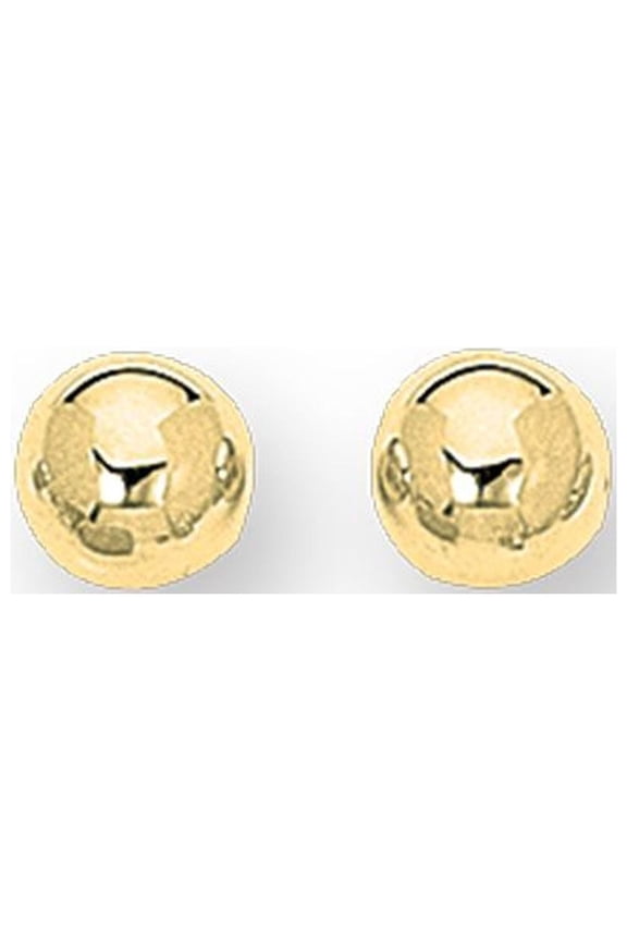 JewelStop 14K Yellow Gold Polished Finish 10mm Post Earrings with Push Back Clasp