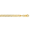 thumbnail image 1 of JewelStop 14K Yellow Gold Polished Finish 3.2mm Comfort Curb Chain with Lobster Lock - 16", 1 of 5