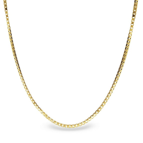 JewelStop 14Kt 22" Yellow Gold 1.4mm Shiny Classic Box Chain with Lobster Clasp