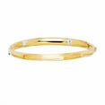 thumbnail image 1 of JewelStop 14k 2 Tone Gold 4.4 mm Bangle - 5.5", 3.5gr., 1 of 4