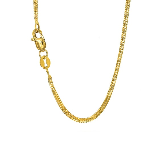 JewelStop 14k Solid Gold Yellow Or White 1 mm Foxtail Chain Necklace 16"18" 20" Lobster Claw Clasp - 2.6gr.