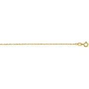 JewelStop 14k Solid Gold Yellow White or Rose 0.6 mm Milano Rope Chain Necklace 16" 18" 20" Spring Ring Clasp