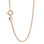 JewelStop 14k Solid Gold Yellow White or Rose 0.6mm Spiga Wheat Chain Necklace 16" 18" 20"