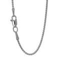 thumbnail image 1 of JewelStop 14k Solid White Gold 1.2 mm Round Diamond Cut Spiga Wheat Chain, Lobster Claw - 30 Inches, 4.5gr., 1 of 5