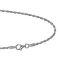 thumbnail image 1 of JewelStop 14k Solid White Gold 1.9 mm Rope Chain Anklet, Lobster Claw Clasp-10 Inches, 2.8gr., 1 of 3