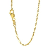 JewelStop 14k Solid Yellow Gold 1.1 Mm Cable Chain Necklace 16" Lobster Claw Clasp - 1.55gr.