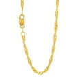thumbnail image 1 of JewelStop 14k Solid Yellow Gold 1.5 Mm Singapore Chain Necklace 18" Lobster Claw - 1.43gr., 1 of 5