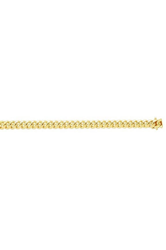 JewelStop 14k Solid Yellow Gold 8.5mm Miami Cuban Link Chain Necklace, Box Clasp - 26 Inches