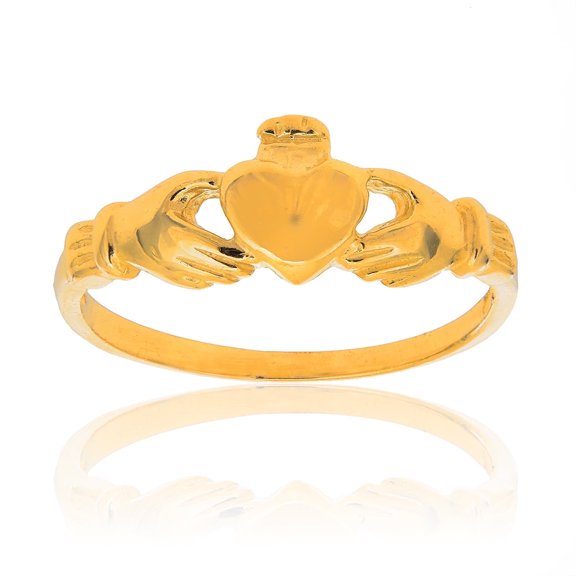 JewelStop 14k Solid Yellow Gold Cladaugh Ring Size 3