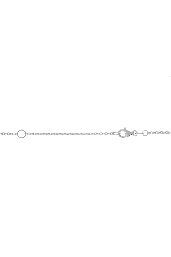 JewelStop 14k White Gold Polished Finish 1.2mm Extendable Cable Chain (Jump Ring at 16 inch) with Lobster Lock - 18"