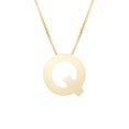 thumbnail image 1 of JewelStop 14k Yellow Gold 10x7mm Polished Initial-Q Necklace with Lobster Clasp 18", 1 of 3