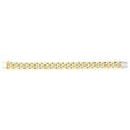 thumbnail image 1 of JewelStop 14k Yellow Gold 11.3mm Alternate Pave Fancy Curb Link Bracelet with Box Side Push Clasp 8.5 Inches, 1 of 3