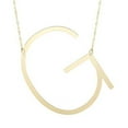 thumbnail image 1 of JewelStop 14k Yellow Gold 15mm Polished Initial-G Pendant on JewelStop 14k Gold 18" 0.8mm Extendable Classic Cable Chain, 1 of 3