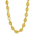 thumbnail image 1 of JewelStop 14k Yellow Gold 4.7 mm Puffed Mariner Necklace 18" Lobster Claw Clasp, 1 of 4