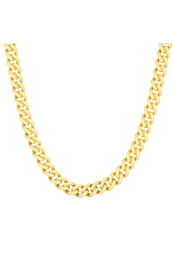 JewelStop 14k Yellow Gold 6.5mm Modern Lite Miami Cuban Chain, Box with Both Side Push Clasp - 22 Inches, 19.95gr.