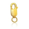 thumbnail image 1 of JewelStop 14k Yellow Gold Polished Finish 12mm Rectangular Lobster Lock, 1 of 3