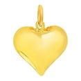 thumbnail image 1 of JewelStop 14k Yellow Gold Puffed Heart Love Charm Pendant, 1 of 5
