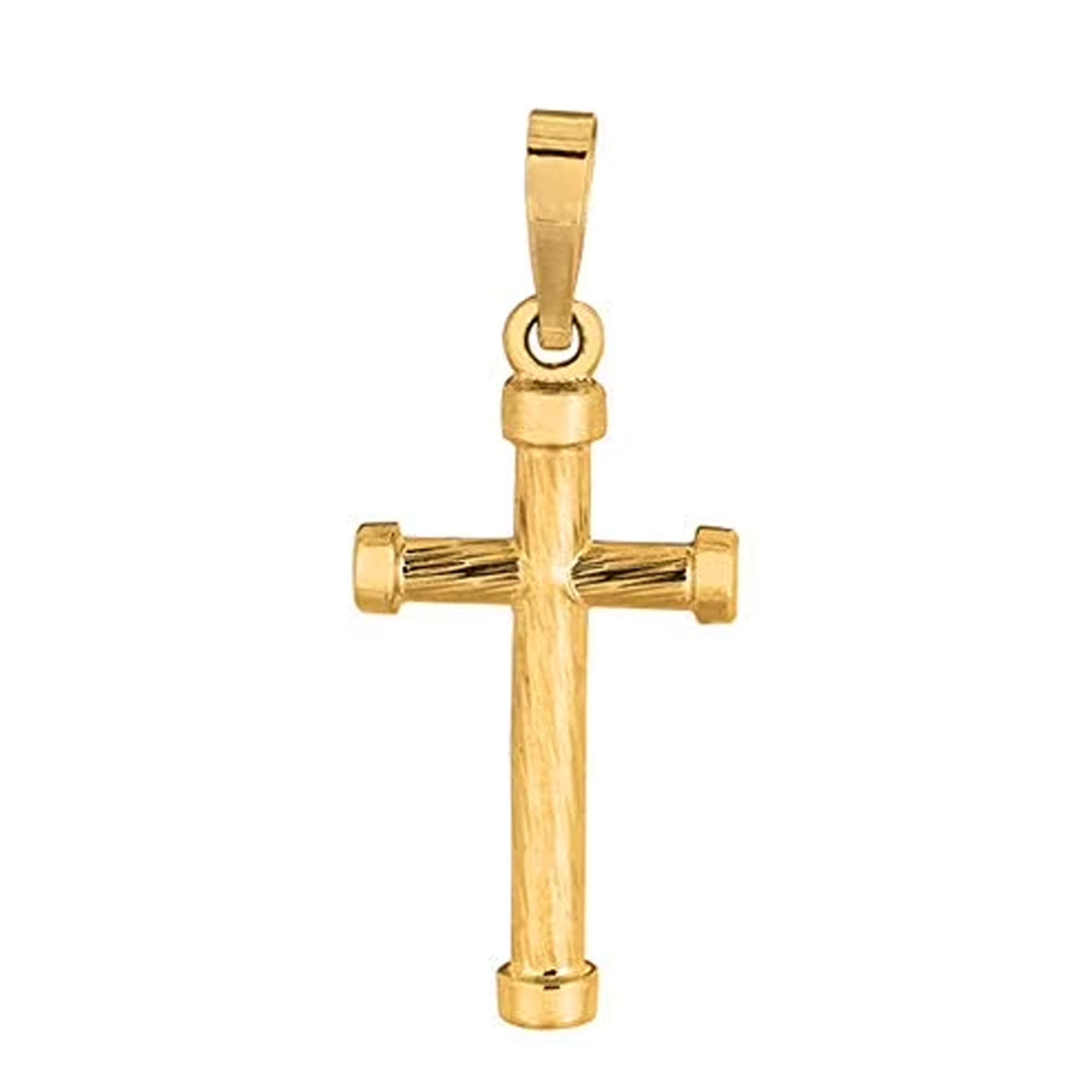 JewelStop 14k Yellow Gold Twisted Design Cross Pendant - Walmart 