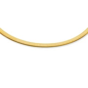 JewelStop 14k Yellow & White Gold 6 Mm Reversible Omega Necklace 18"