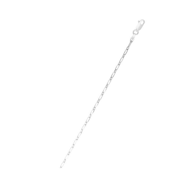JewelStop 925 Sterling Silver Diamond Cut/Textured 2.3 mm Paperclip Chain Necklace with Lobster Clasp for Women - 18"
