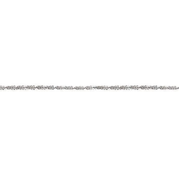 JewelStop 925 Sterling Silver Rhodium Plated 1.5 mm Sparkle Chain Necklace, Lobster Claw - 18 Inches, 2.9gr.