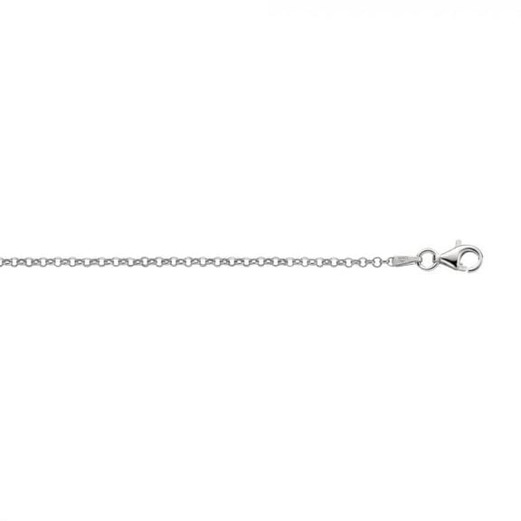 JewelStop 925 Sterling Silver Rhodium Plated 1.8mm Rolo Chain Necklace, Lobster Claw Clasp - 18 Inches, 3.4gr.