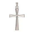 thumbnail image 1 of JewelStop .925 Sterling Silver Rhodium Tubular Cross Charm Pendant - 20x35mm, 1 of 5