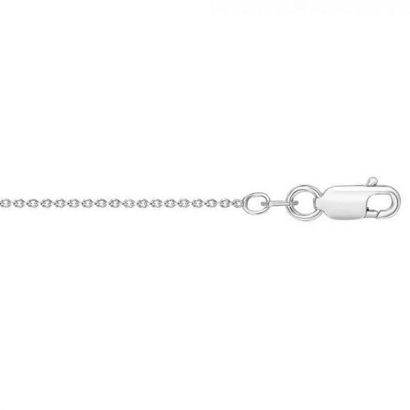 JewelStop .925 Sterling Silver With Rhodium Finish 1.8mm Cable Chain Necklace, Lobster Claw - 18 Inches, 4.2gr.
