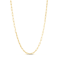thumbnail image 1 of JewelStop Sterling Silver Diamond Cut Finish 2.95mm (14k Yellow Gold Plated) Paperclip Chain with Lobster Clasp - 18", 1 of 5