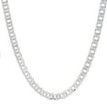 thumbnail image 1 of JewelStop Sterling Silver Polished Finish 9.3mm 8.5" Flat Miami Cuban Chain Necklace Bracelet, Lobster Clasp - 22",24", 1 of 6