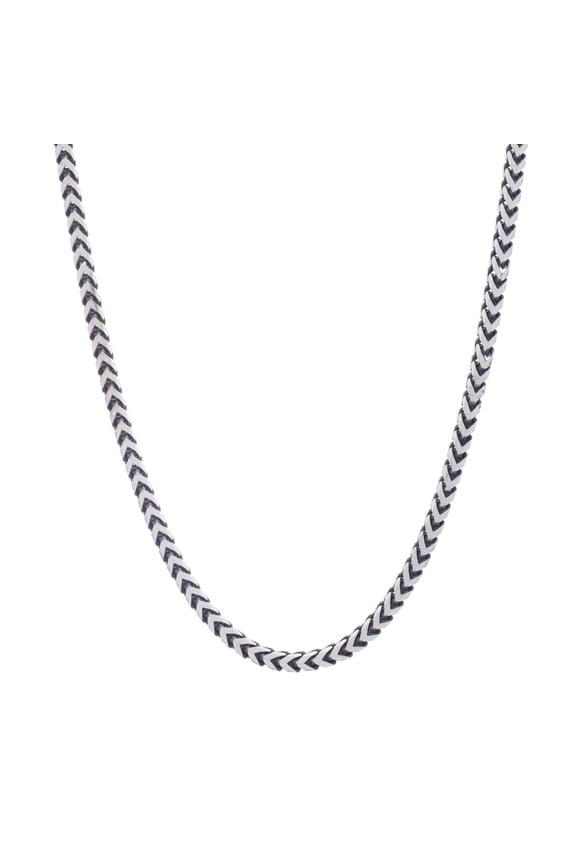 JewelStop Sterling Silver Polished Finish Franco Link Chain Necklace, Lobster Clasp - 24"