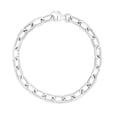thumbnail image 1 of JewelStop Sterling Silver Polished Finish Squared Paperclip Chain Bracelet with Lobster Clasp - 7.5", 1 of 5