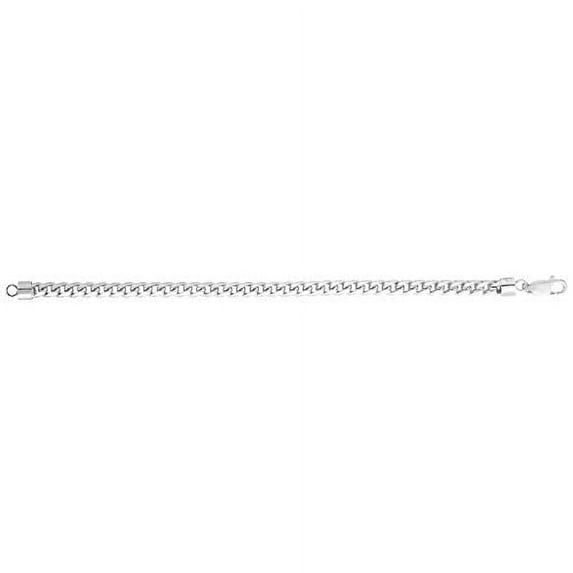 JewelStop Sterling Silver with Rhodium 6mm Diamond-Cut Round Solid Franco Chain with Lobster Clasp