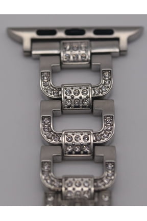 JewelTech 2 - Women Apple Watch Strap - Buckle Pattern and Zircon Studded