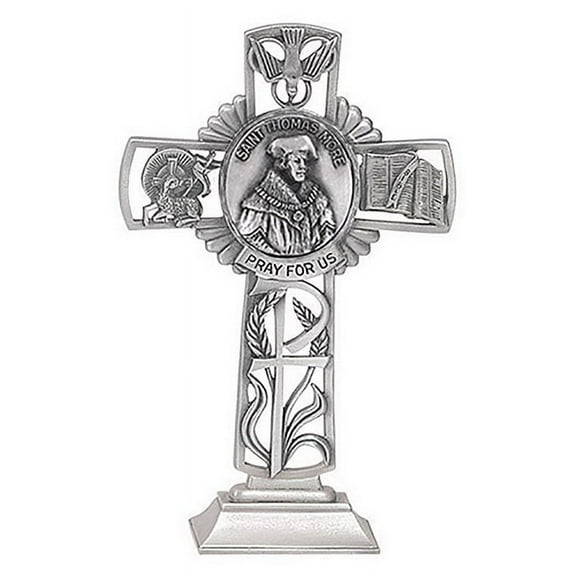 Jeweled Cross JC-6670-E St. Thomas More Standing Cross
