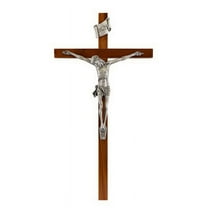 Jeweled Cross JC-7102-E Walnut Crucifix