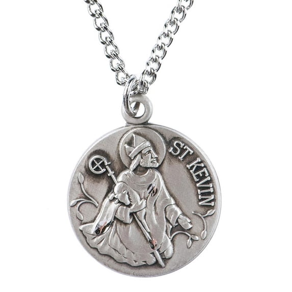 Jeweled Cross JC-9113/MCB St. Kevin Medal on Cord