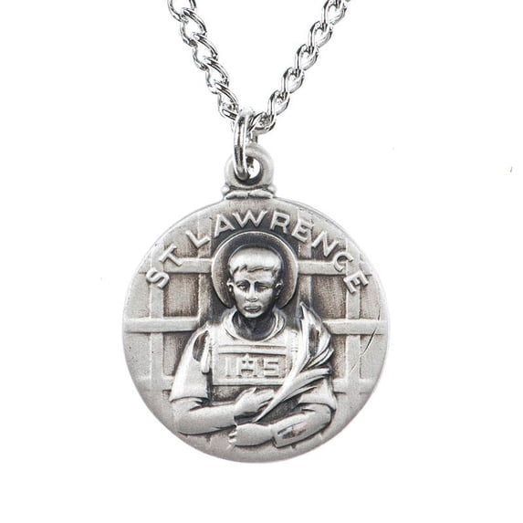 Jeweled Cross JC-9114/MCB St. Lawrence Medal on Cord