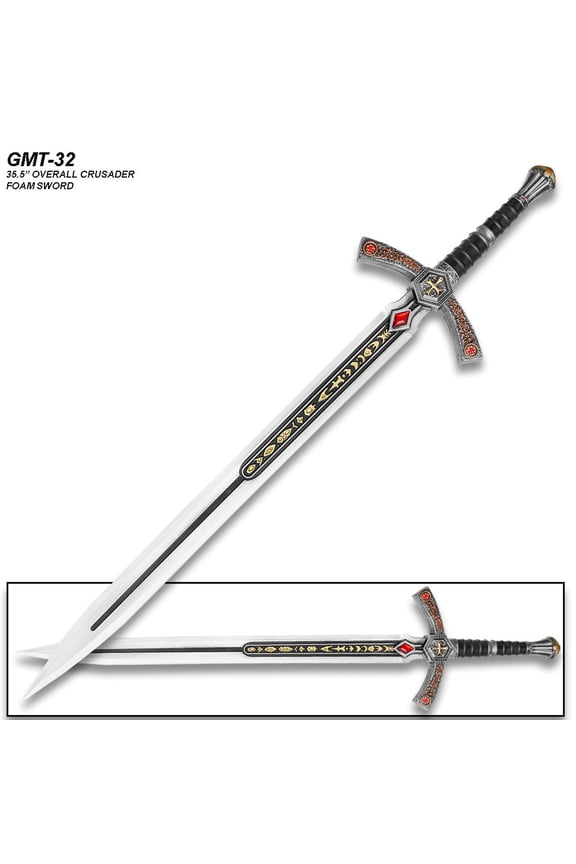 Jeweled Crusader Sword All Foam for Cosplay