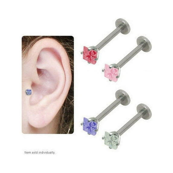 Jeweled Labret Tragus Earring