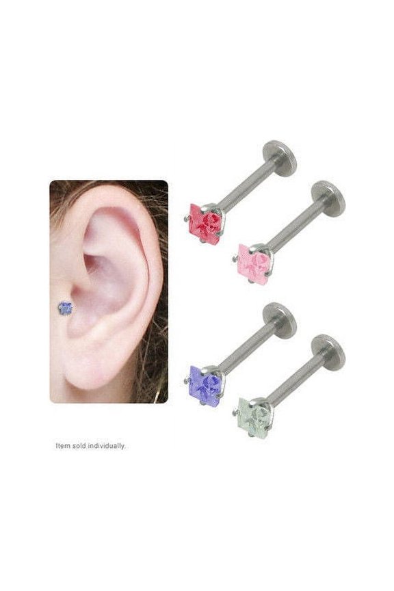 Jeweled Labret Tragus Earring