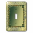 thumbnail image 1 of 3dRose, Jeweled Look Four Leafed Clover on Circle Pattern Design, single toggle switch, 1 of 1