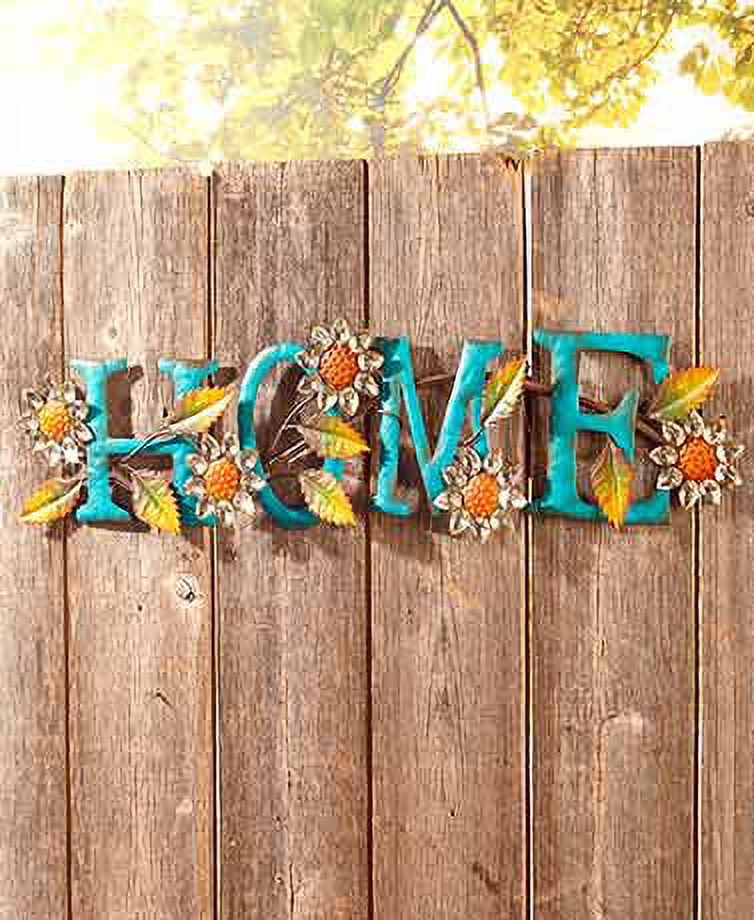 Jeweled Metal Wall Art ( Home Sign )