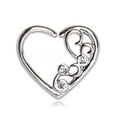 thumbnail image 1 of Jeweled Ornate Heart Annealed Cartilage Earring, 1 of 2