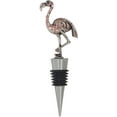 thumbnail image 1 of Jeweled Silver Metal Flamingo with Pink Rhinestones Bottle Stopper, 1 of 2