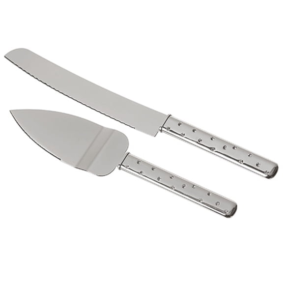 Jeweled Stainless Steel Wedding Cake Server Set Reception Serving New